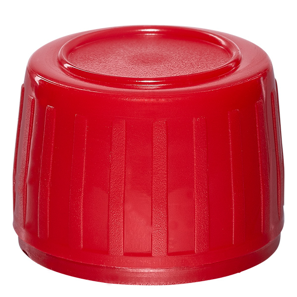 Schraubverschluss rot mit Originalitätsring PP28 ApoGlas Schraubverschluss rot mit Originalitätsring PP28 ApoGlas