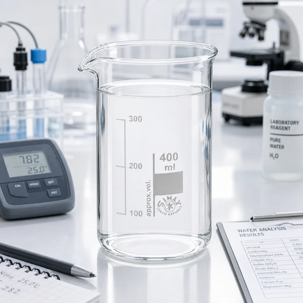 Becherglas 400ml hohe Form aus Borosilikatglas für Labor und Gewerbe bei Pacadura.de