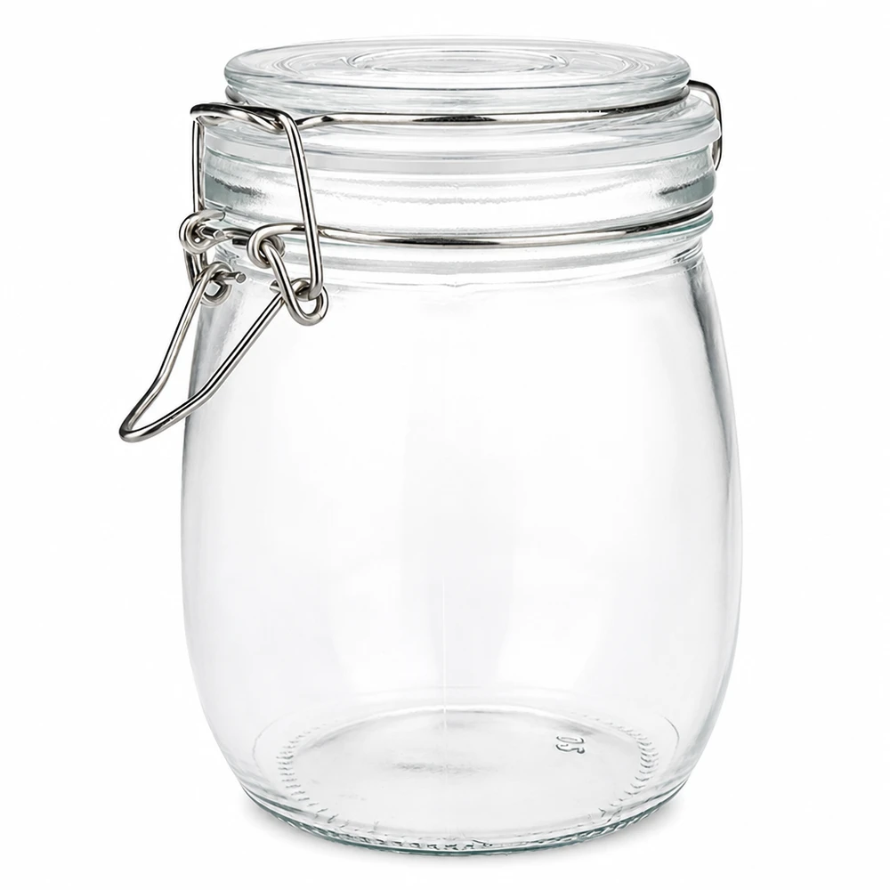750ml Vorratsglas mit Silikonring und Bügelverschluss UNiTWIST 750ml Vorratsglas mit Bügelverschluss für gewerbliche Lagerung und professionelle Aufbewahrung bei Pacadura