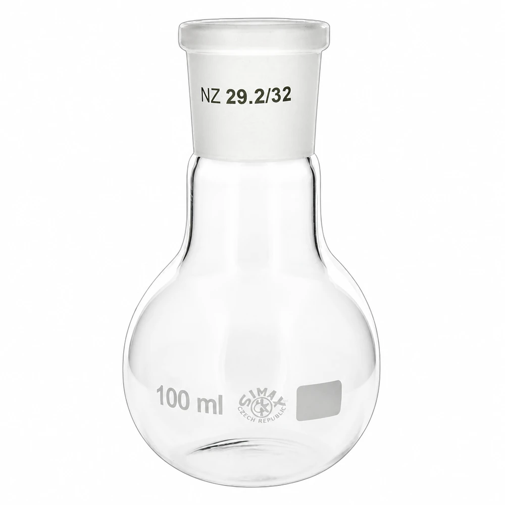 Stehkolben 100ml Borosilikatglas NS 29/32 Normschliff für Labor und Industrie professionelle Glasapparatur