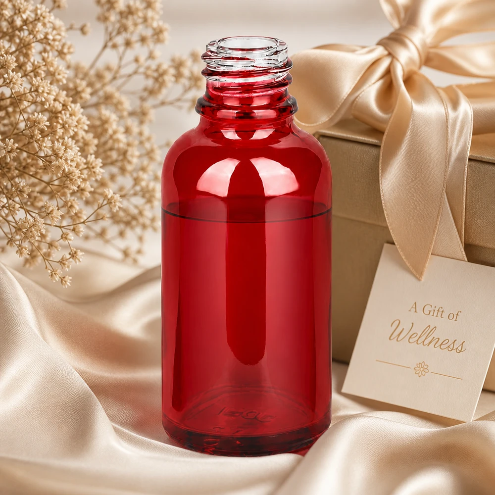 30ml Apothekenflasche RedLine UT18/30 UNiTWIST 30ml Apothekerflasche RedLine UT18/30 UNiTWIST rot aus Glas für professionelle Anwendung im Fachhandel