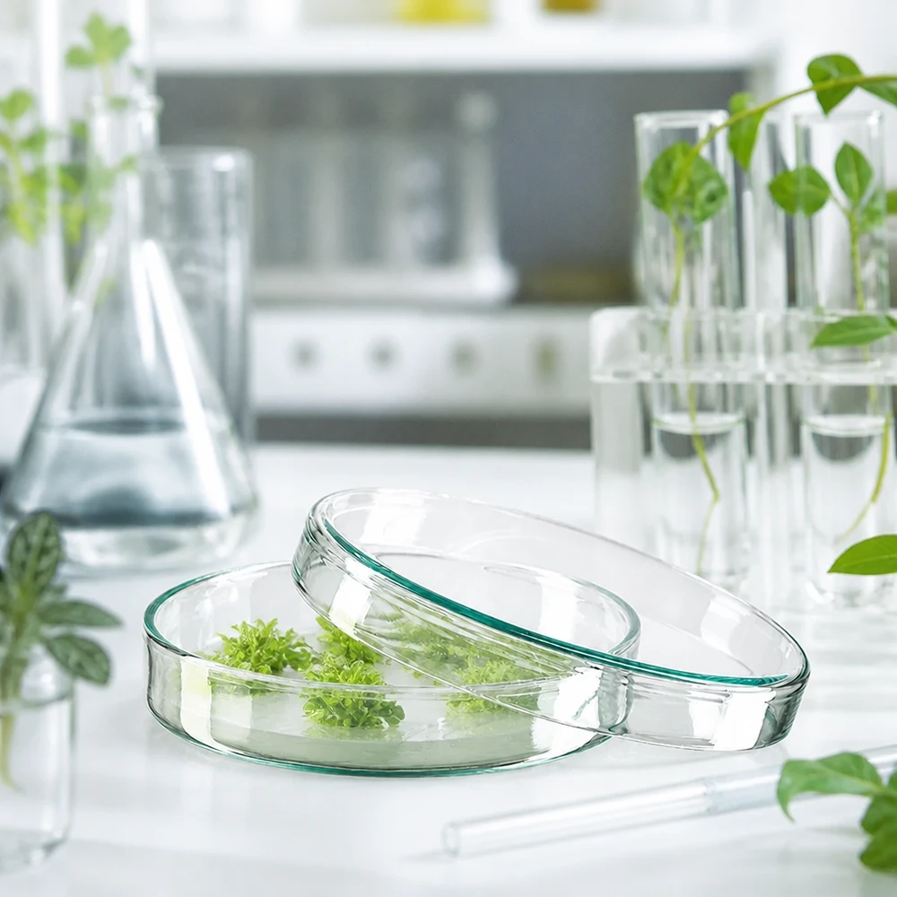 Petrischale 100x20mm aus Borosilikatglas für professionelle Laborzwecke und mikrobiologische Untersuchungen