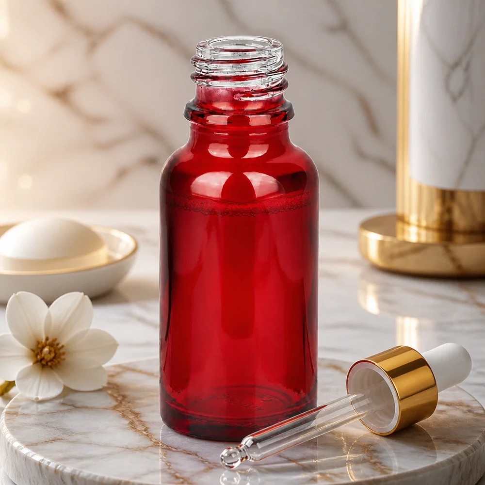 20ml Apothekenflasche RedLine Glas UT18/20 UNiTWIST Gewinde für professionelle Anwendung Kosmetik Pharmazie