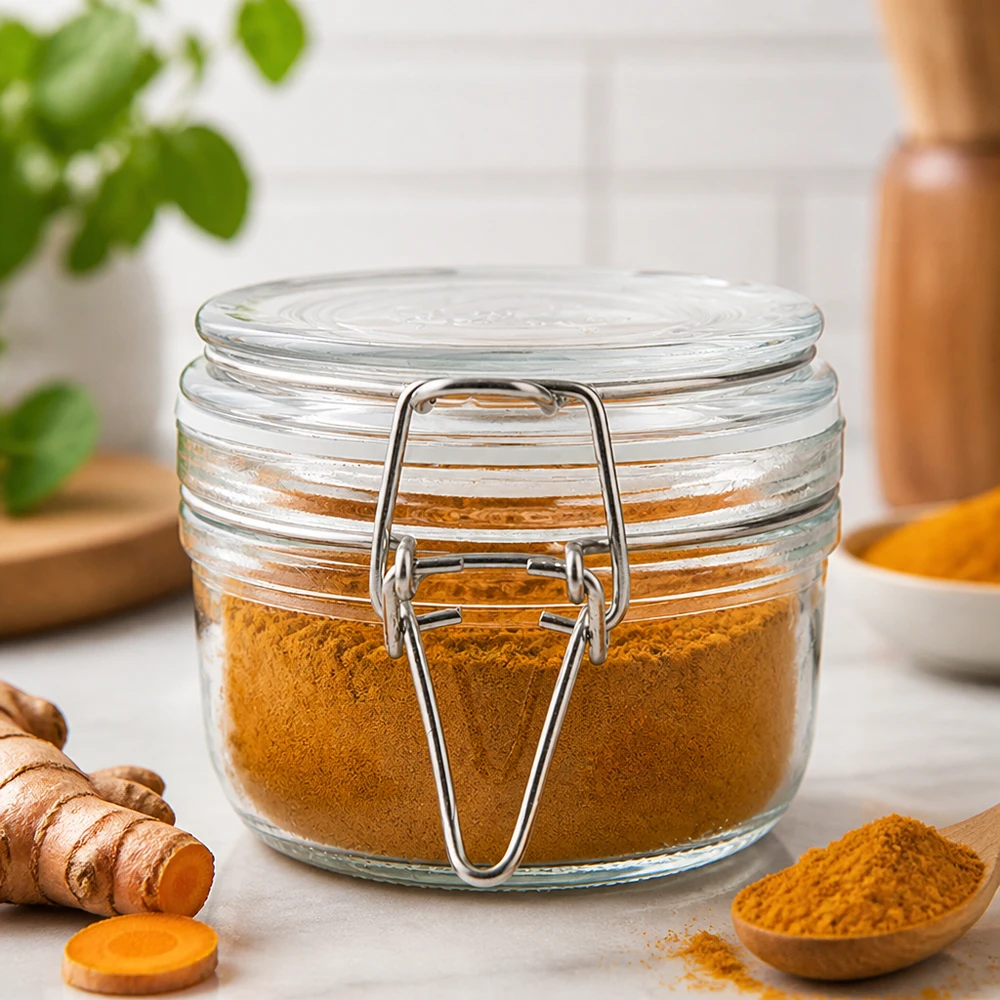 200ml Vorratsglas mit Silikonring und Bügelverschluss UNiTWIST 200ml Vorratsglas mit Bügelverschluss für gewerbliche Lagerung von Gewürzen und Pulvern - Pacadura Fachhandel