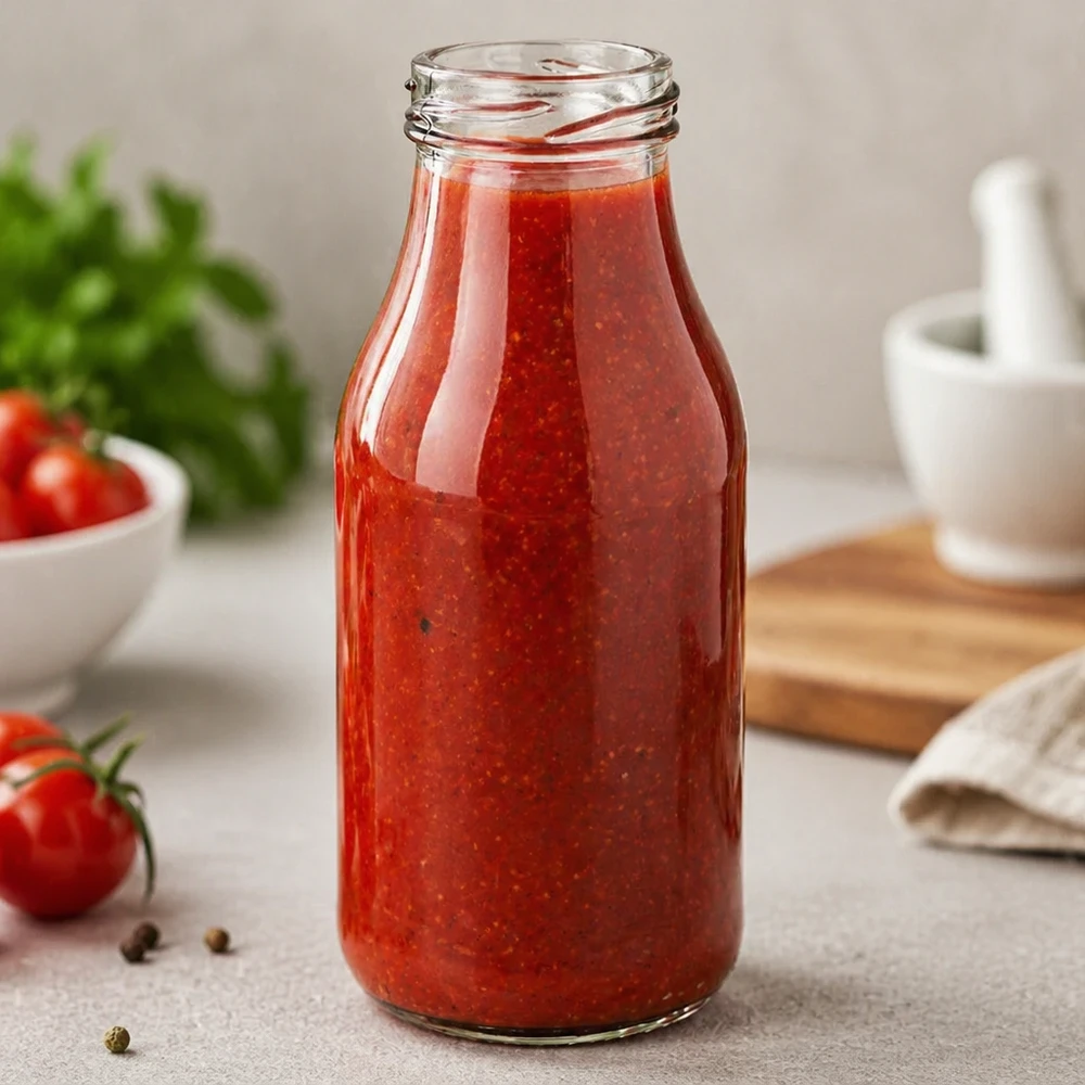 UNiTWIST Bottle263 Glasflasche 263ml TO43 Gewinde für professionelle Abfüllung von Saucen und Dressings