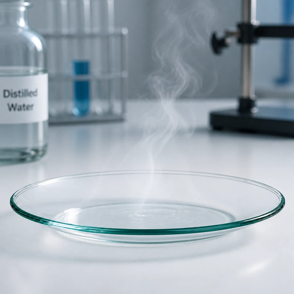 Uhrglasschale aus Borosilikatglas Ø 80 mm für professionelle Laboranwendungen bei Pacadura.de