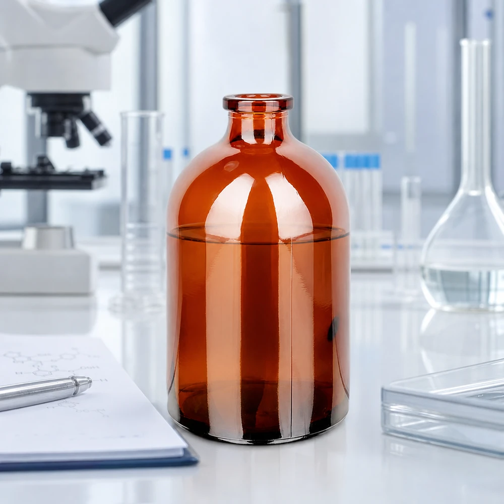 Injektionsflasche Braunglas 100ml für pharmazeutischen und gewerblichen Einsatz im Labor