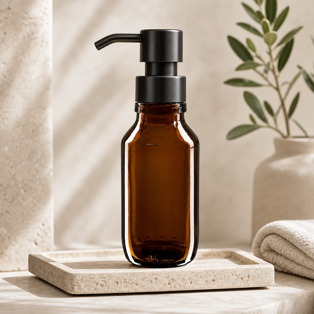 50ml Medizinflasche braun Apothekerglas PP28 ohne Verschluss für professionellen Einsatz im Fachhandel