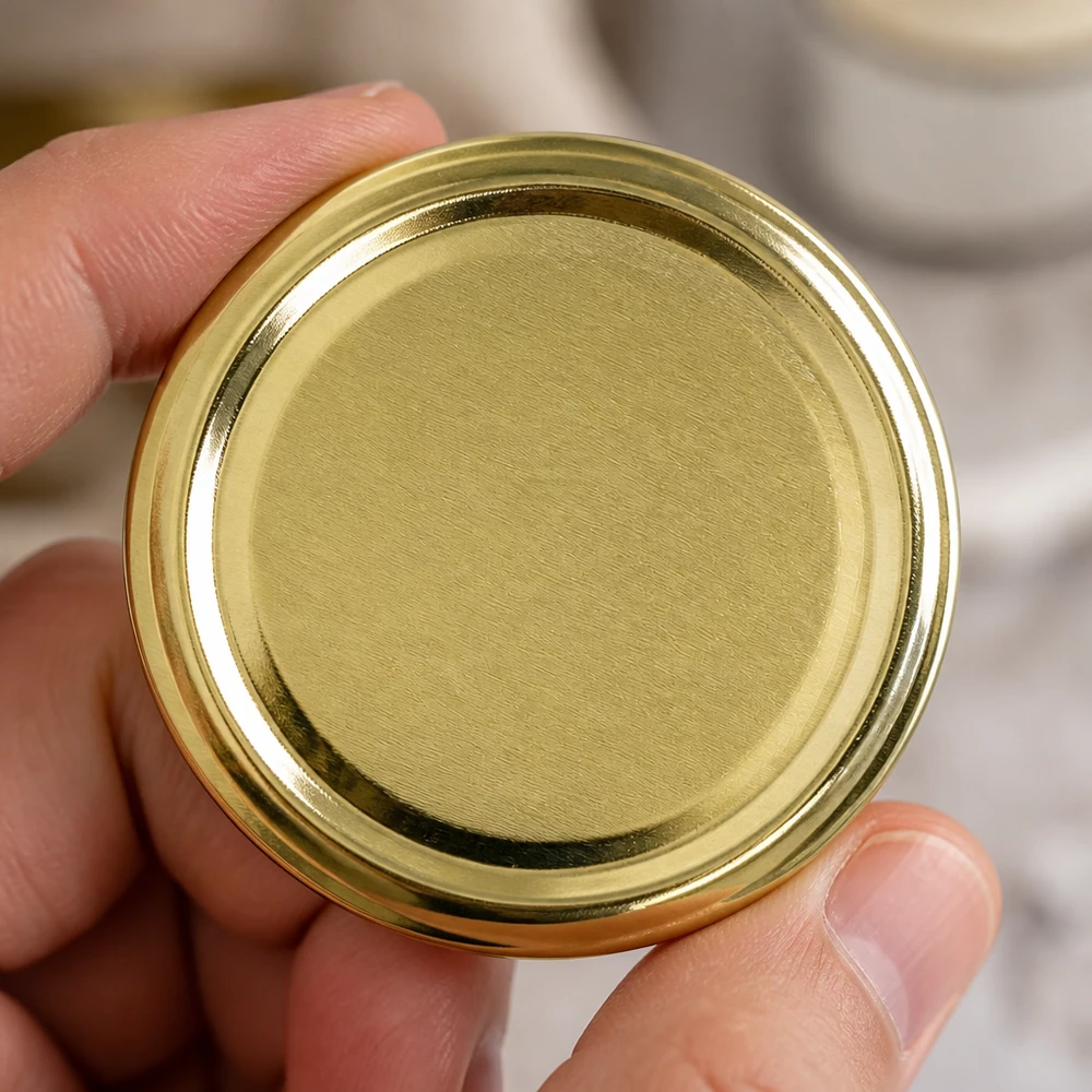 66mm BasicSeal Twist-Off-Deckel TO66 gold Metalldeckel für Gewerbebetriebe Pacadura Großhandel