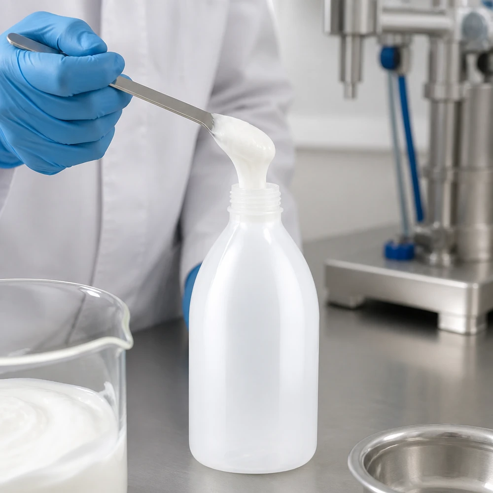 1000ml Laborflasche Enghals ohne Verschluss 1000ml Enghals-Laborflasche aus HDPE für professionellen Laboreinsatz beim Abfüllen viskoser Substanzen