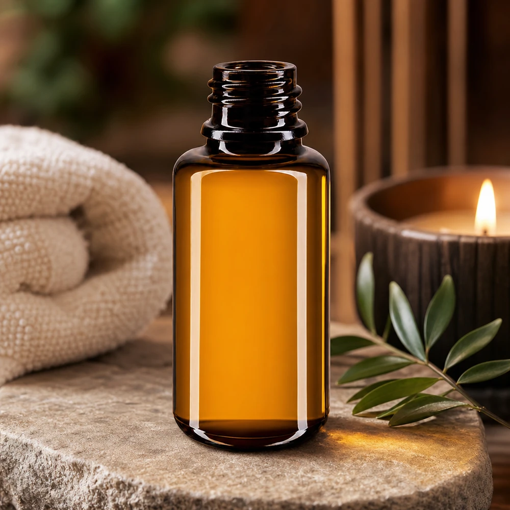 Violettglas Flasche 20ml DIN 18 (Mironglas) 20ml Tropfflasche Orion aus Violettglas Miron für professionelle Anwendung in Kosmetik und Aromatherapie