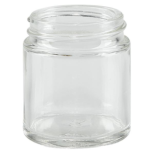 30ml Glastiegel. klar ohne Deckel, Gewinde 38mm/R3 ApoGlas 30ml Glastiegel. klar ohne Deckel, Gewinde 38mm/R3 ApoGlas
