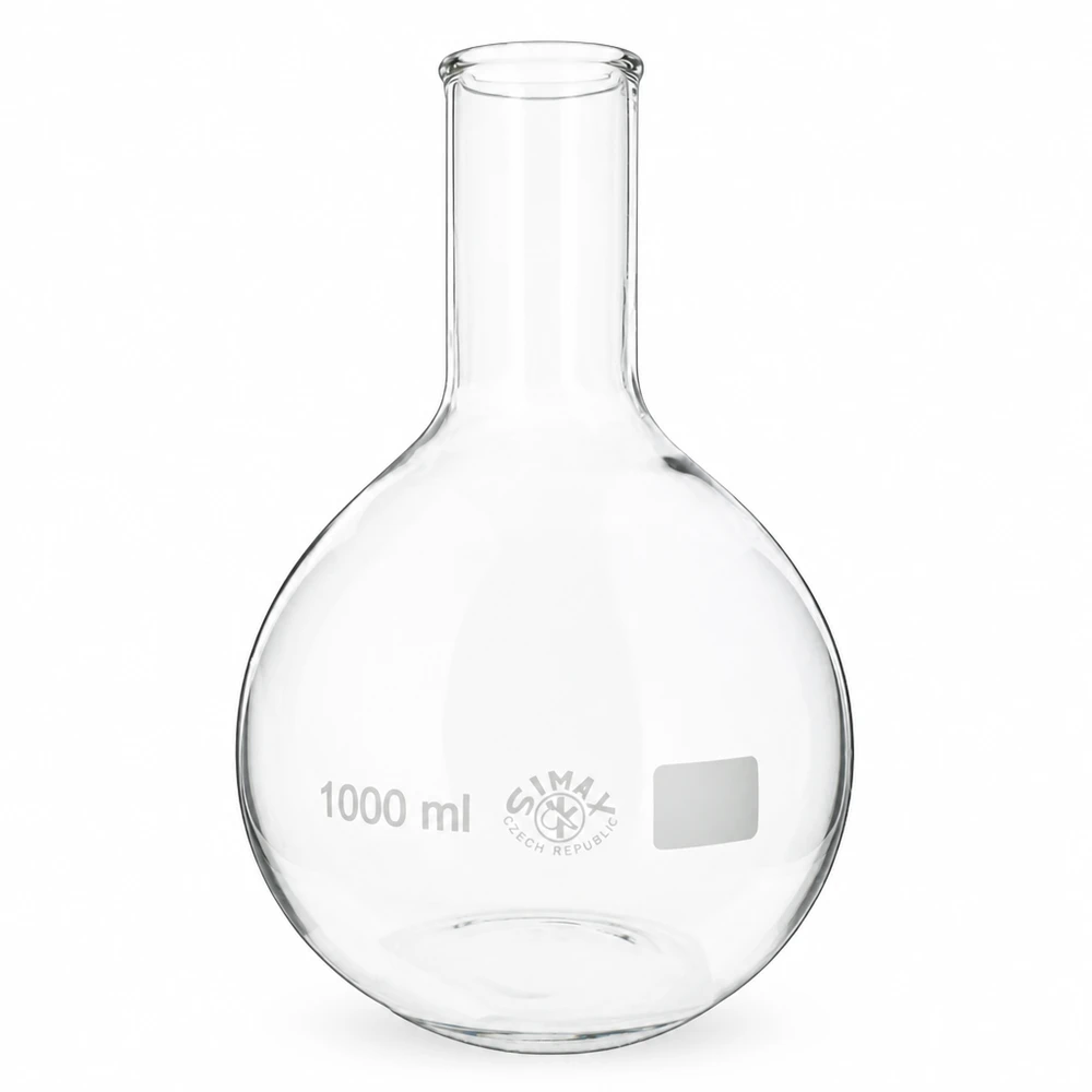 Stehkolben 1000ml Enghals Stehkolben 1000ml Enghals Borosilikatglas für professionelle Laboranwendungen Rundkolben Destillation