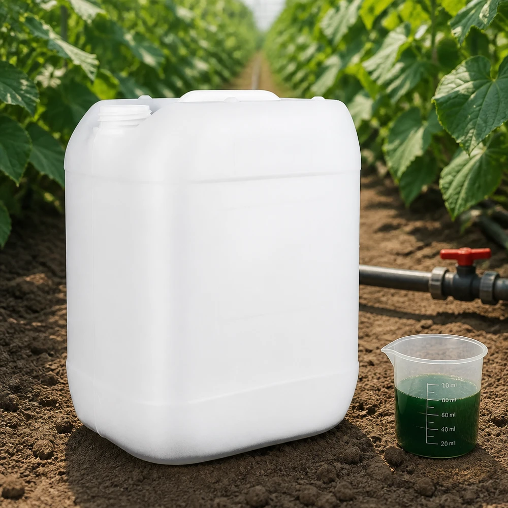 Weißer 20-Liter-Kunststoffkanister HDPE ohne Verschluss für professionellen Agrareinsatz