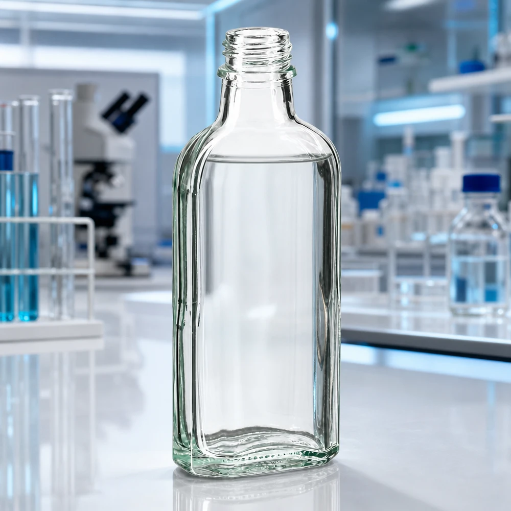 100 ml Meplatflasche klar DIN22 100 ml Meplatflasche klar DIN22 aus Weißglas für professionellen Laboreinsatz im Fachhandel