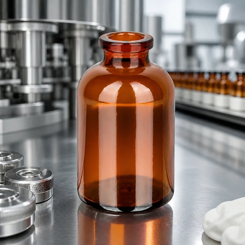 Injektionsflasche Braunglas 30ml für pharmazeutischen Einsatz lichtgeschützt steril Typ II Borosilikatglas