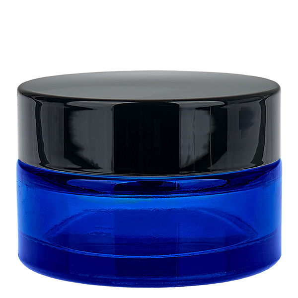 Glastiegel 20ml blau mit Einlegedeckel UNiTWIST