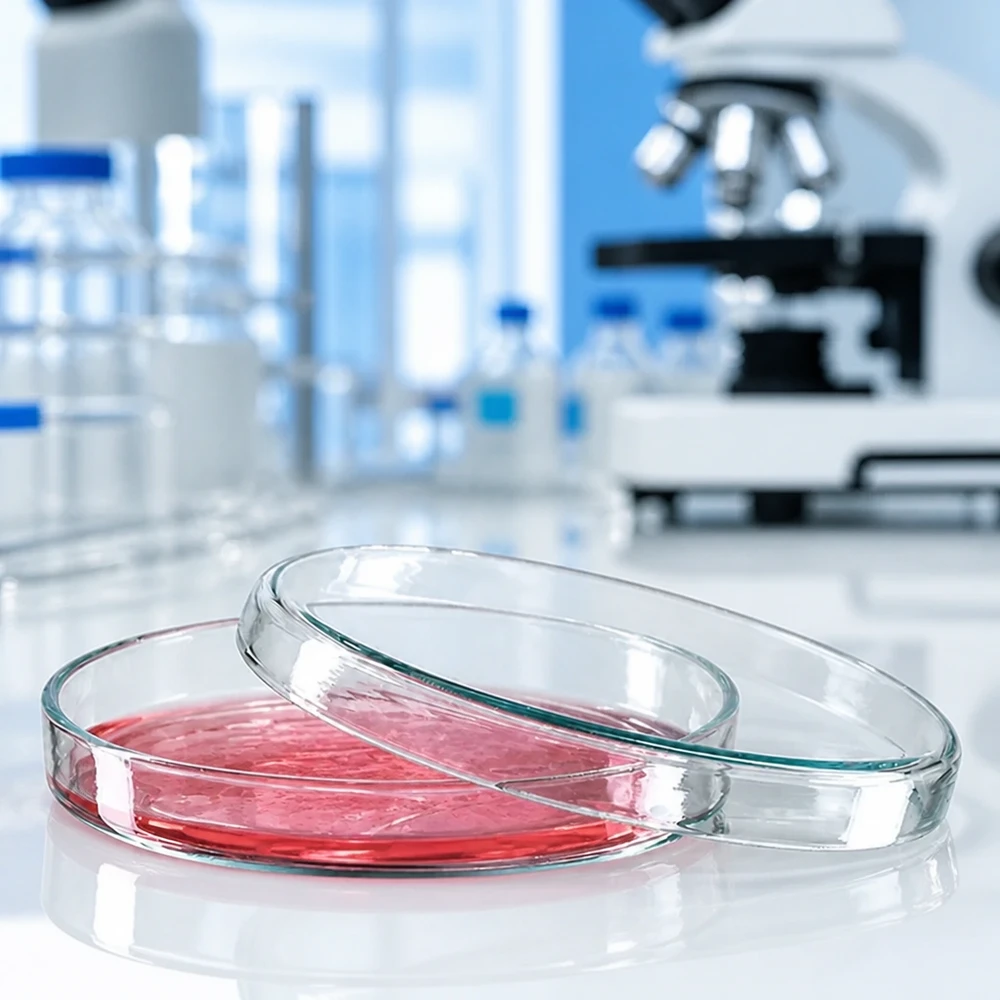 Petrischale 90x15mm aus Borosilikatglas für mikrobiologische Laboranwendungen im professionellen Einsatz
