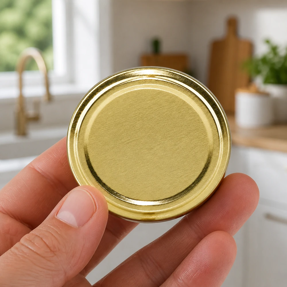 58mm BasicSeal Deckel gold (TO58) UNiTWIST 58mm TO58 BasicSeal Twist-Off-Deckel gold metallisch für Einmachgläser gewerblicher Einsatz Pacadura