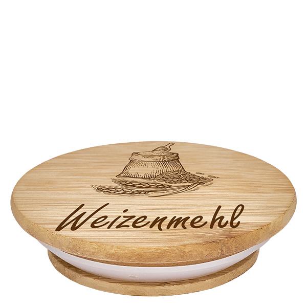Holzdeckel "Weizenmehl" für WECK RR100