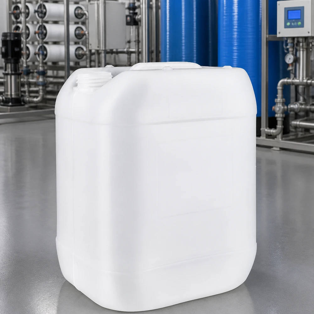 Weißer HDPE-Kanister 20 Liter ohne Verschluss für gewerblichen Einsatz in Industrie und Produktion