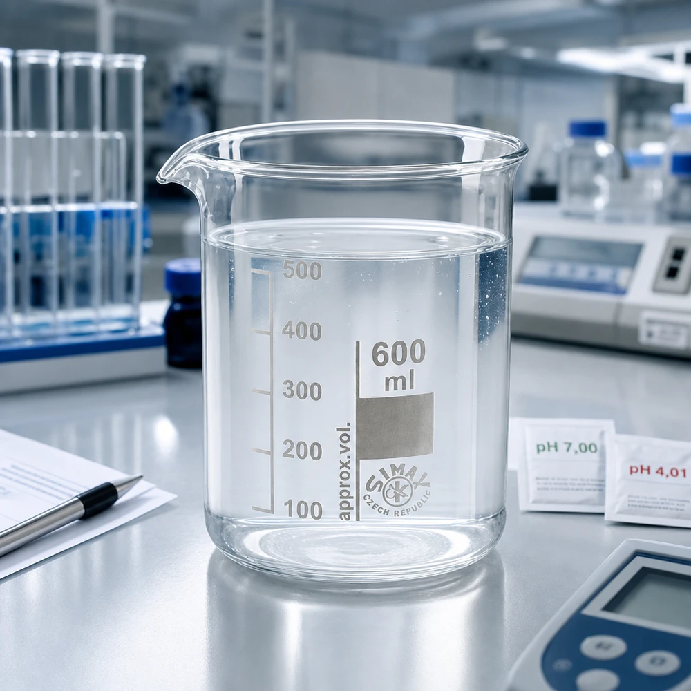 Becherglas 600ml Borosilikatglas, niedrige Form Becherglas 600ml aus Borosilikatglas niedrige Form für Labor und Industrie im Fachhandel Pacadura
