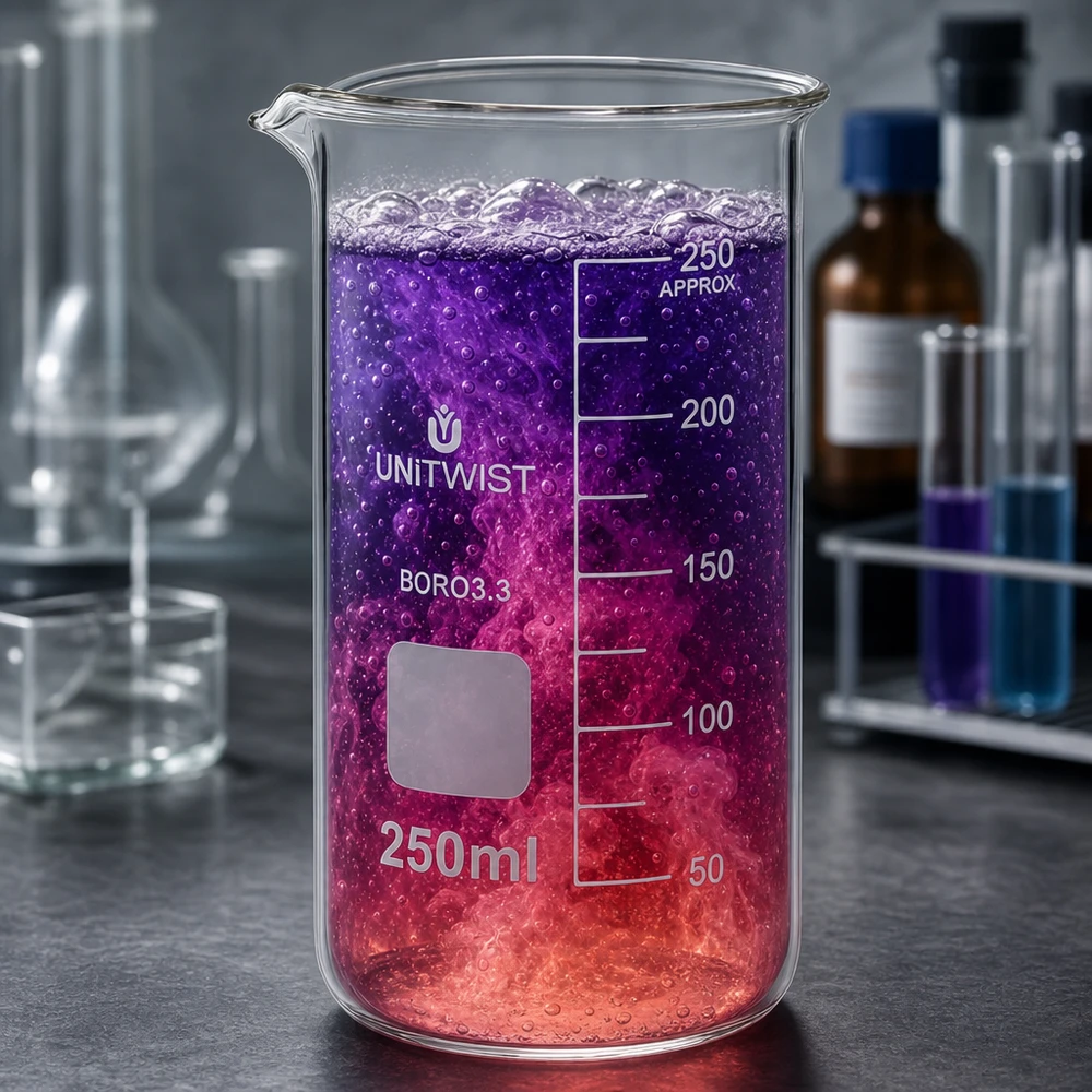 Becherglas 250ml hohe Form Borosilikat 3.3 UNITWIST für Labor und Gewerbe