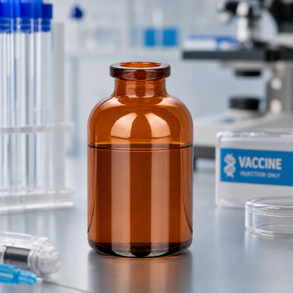 Injektionsflasche Braunglas 30ml Injektionsflasche Braunglas 30ml für pharmazeutische Anwendungen im Labor lichtgeschützt steril