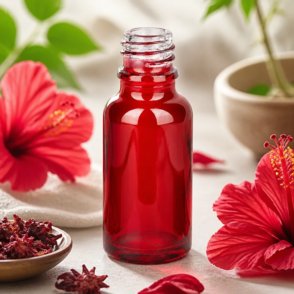 20ml Apothekerflasche RedLine UT18/20 UNiTWIST Glas rot für professionelle Anwendung Gewerbetreibende Pacadura