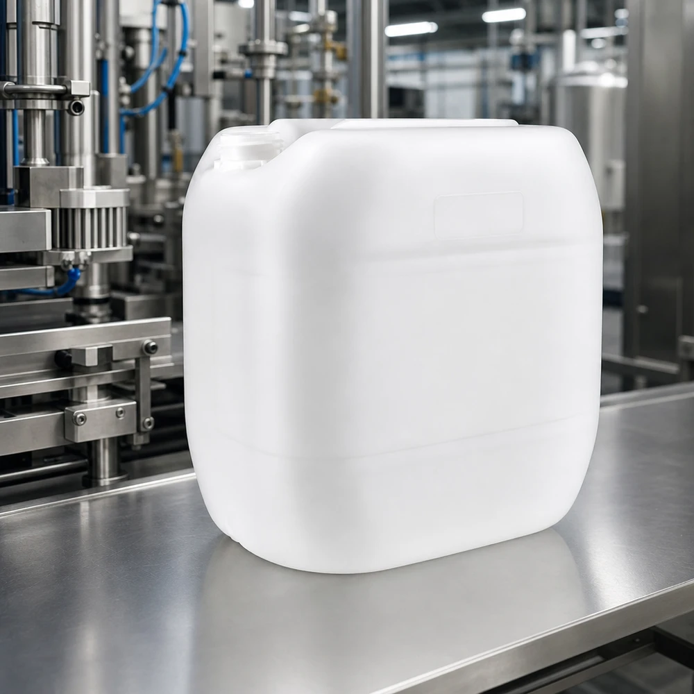 Weißer HDPE-Kanister 30 Liter ohne Verschluss für gewerblichen Einsatz in Industrie und Produktion
