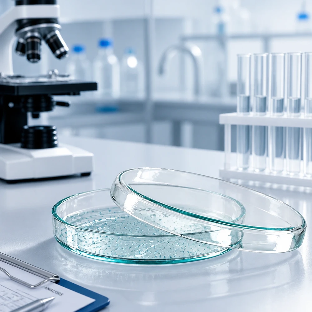 Petrischale 90x15mm aus Borosilikatglas für professionelle Laborzwecke und mikrobiologische Untersuchungen