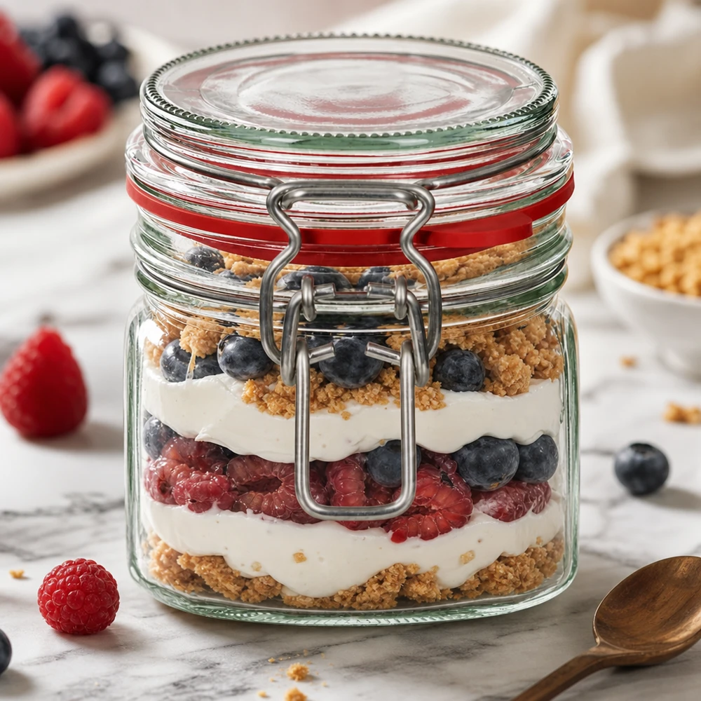 370ml Vorratsglas Typ G mit Bügelverschluss UN.. 370ml Vorratsglas mit Bügelverschluss für professionelle Lebensmittellagerung - Glas-Container für Gewerbebetriebe