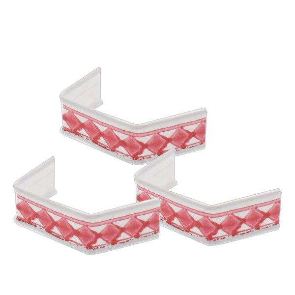 1 U-Clip aus Papier, Länge 40, rot/weiss