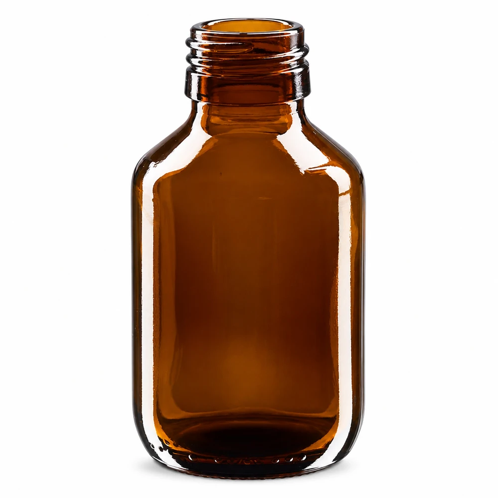 100ml Medizinflasche braun aus Glas ohne Verschluss PP28 für professionelle pharmazeutische Anwendungen