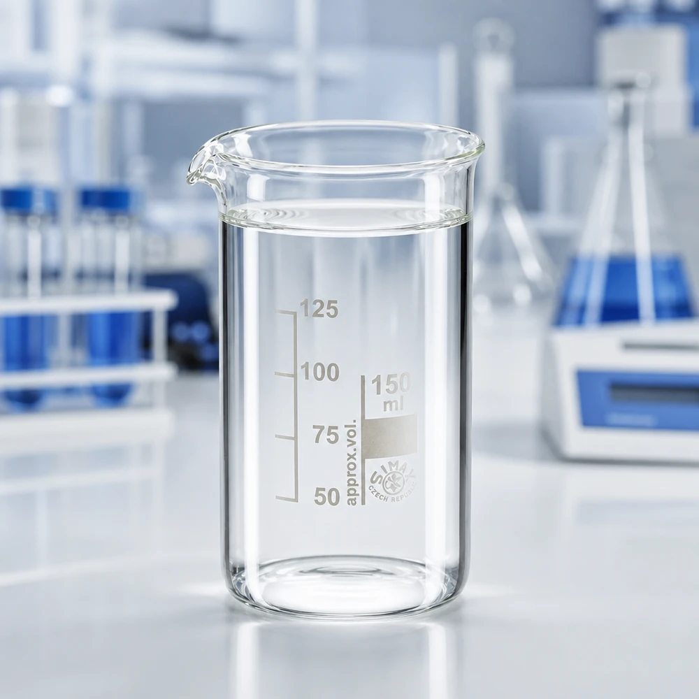 Becherglas 150 ml hohe Form aus Borosilikatglas für Labor und Gewerbe von Pacadura