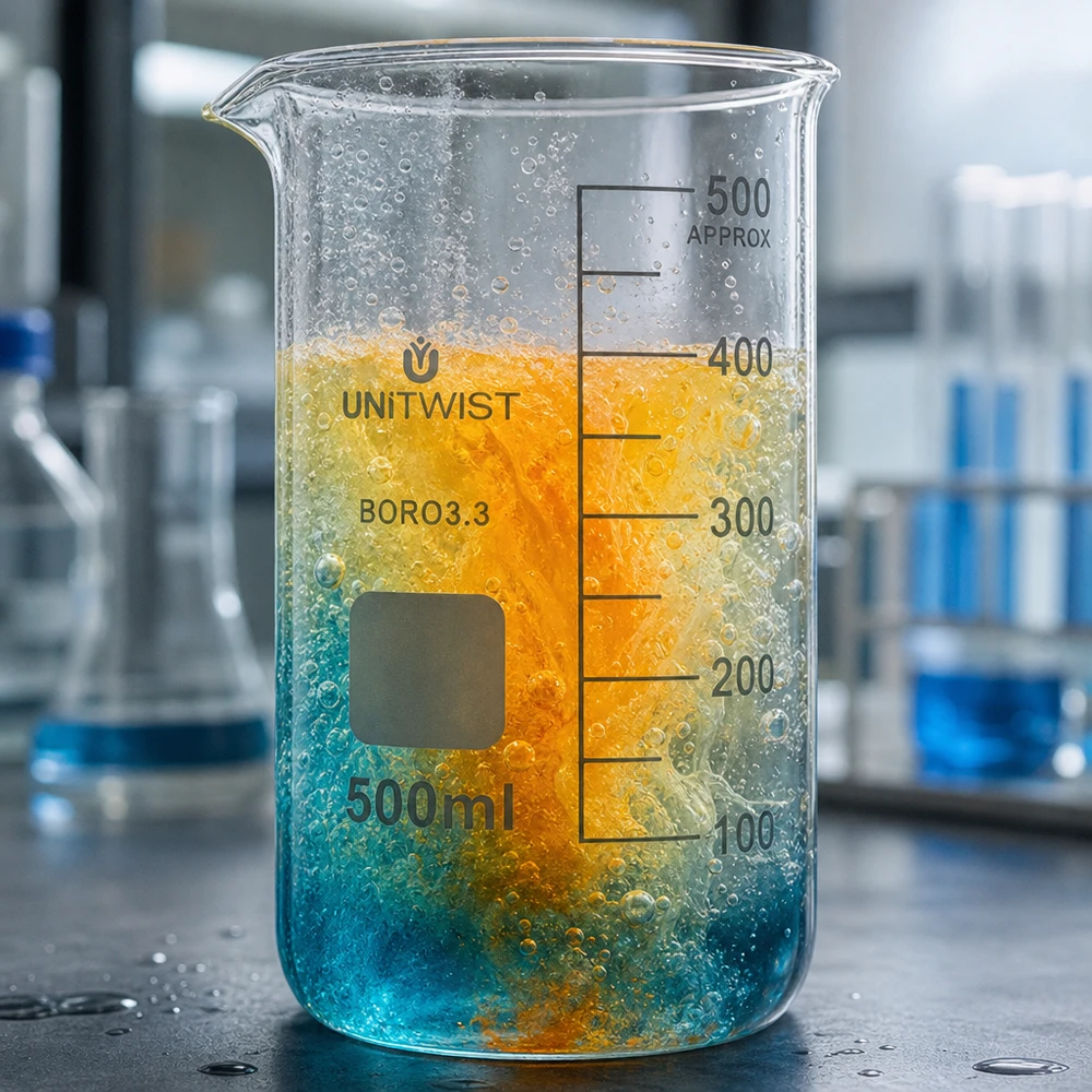 Becherglas 500ml Borosilikat hohe Form UNITWIST für Labor und Gewerbe chemikalienbeständig