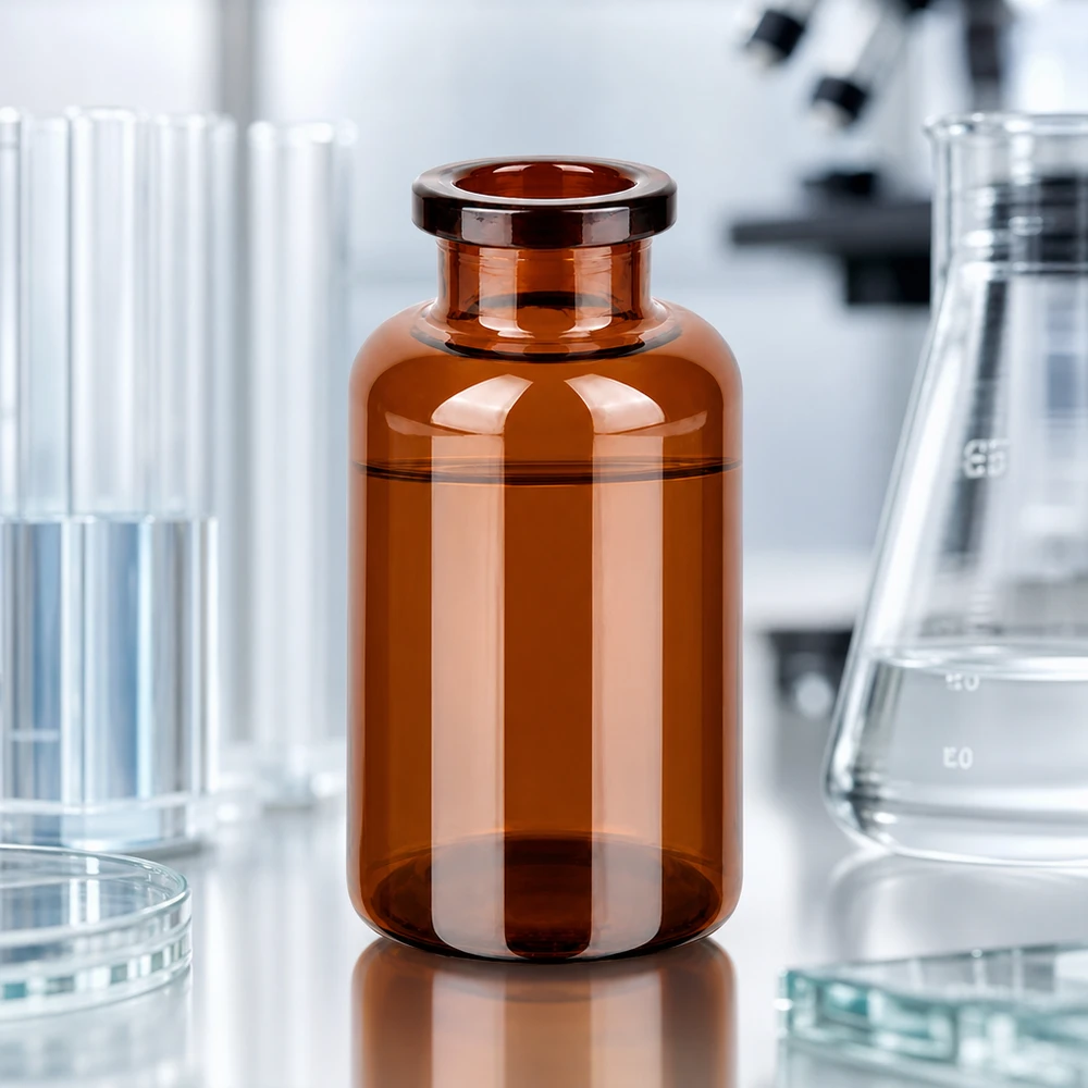 Injektionsflasche Braunglas 20ml für pharmazeutischen und labortechnischen Einsatz im Fachhandel