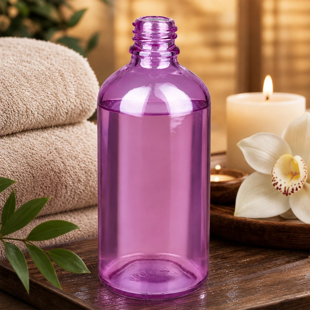 100ml Apothekerflasche aus violettem Glas UNiTWIST UT18 für professionelle Kosmetik und Pharmazie bei Pacadura