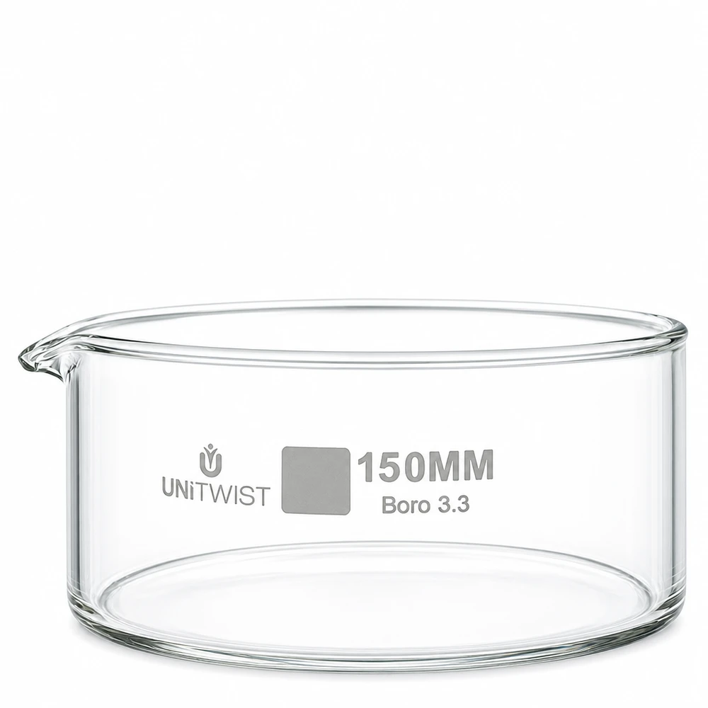 Kristallisierschale 150mm Borosilikatglas Boro 3.3 UNiTWIST für Labor und Gewerbe