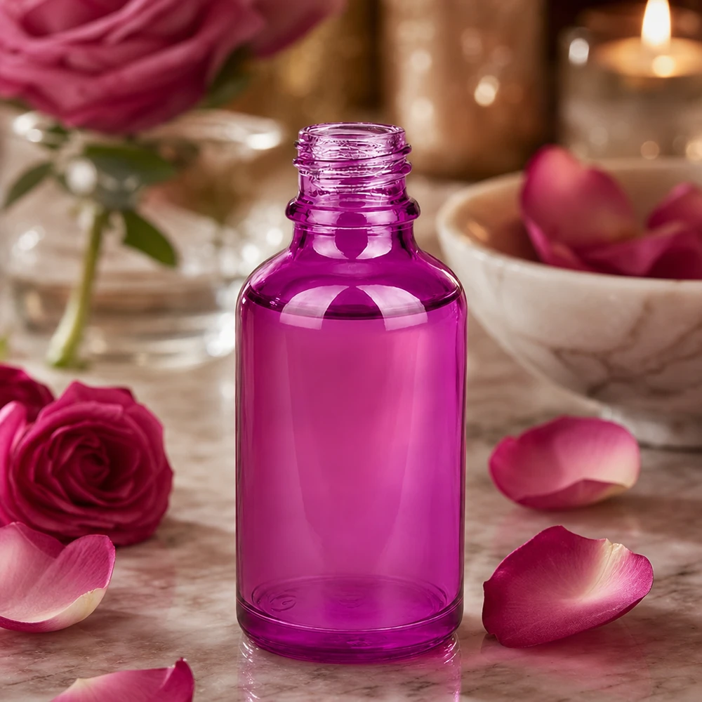 50ml Apothekerflasche violett Glas UT18/50 UNiTWIST Gewinde für professionelle Kosmetik und Pharmazie