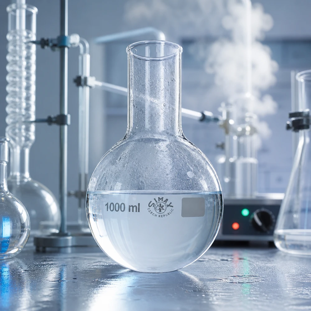 Rundkolben 1000ml Weithals aus Borosilikatglas für professionelle Laboranwendungen und chemische Synthese