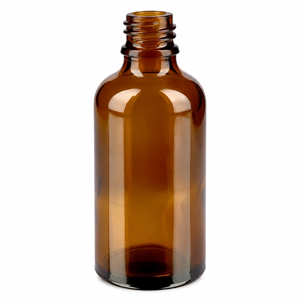 Tropfflasche 50 ml DIN 18 aus Braunglas 50ml braune Apothekenflasche aus ApoGlas für professionelle Anwendung in Pharmazie und Kosmetik