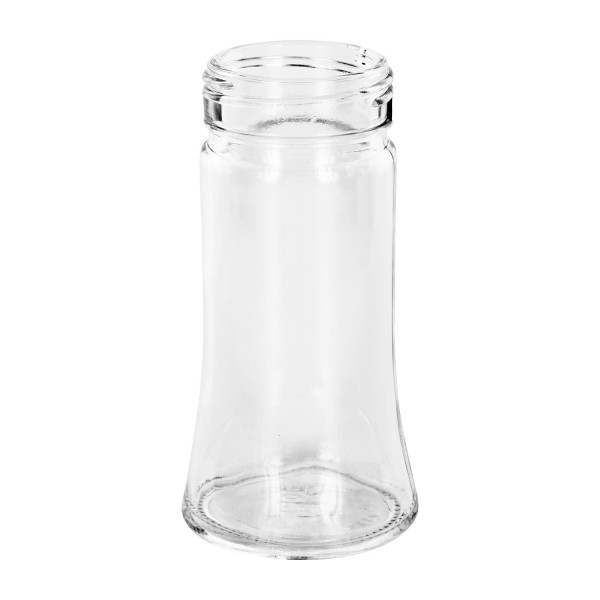 Salz/-Gewürzglas Bobby 95ml, Gewinde 41mm Klarglas Salz- und Gewürzglas Bobby 95ml Klarglas mit 41mm Gewinde für gewerblichen Einsatz