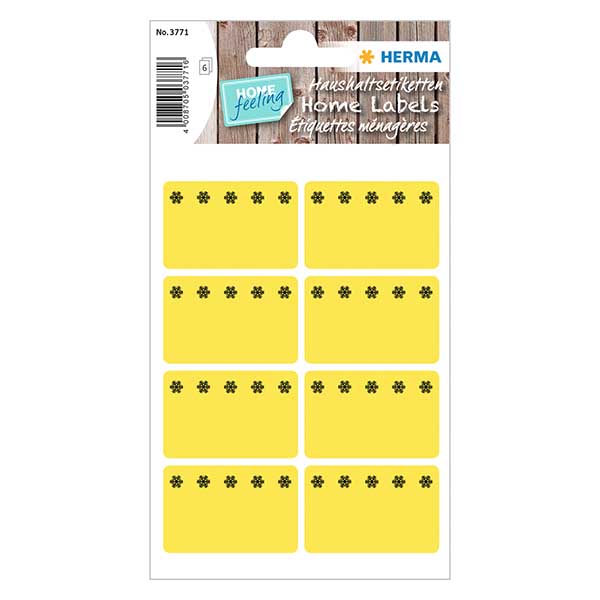 Tiefkühletiketten gelb (48 Aufkleber) 26x40mm