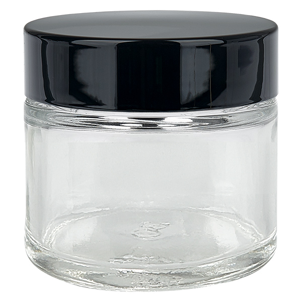 Glastiegel 60ml klar mit Einlegedeckel UNiTWIST Glastiegel 60ml klar mit Einlegedeckel UNiTWIST