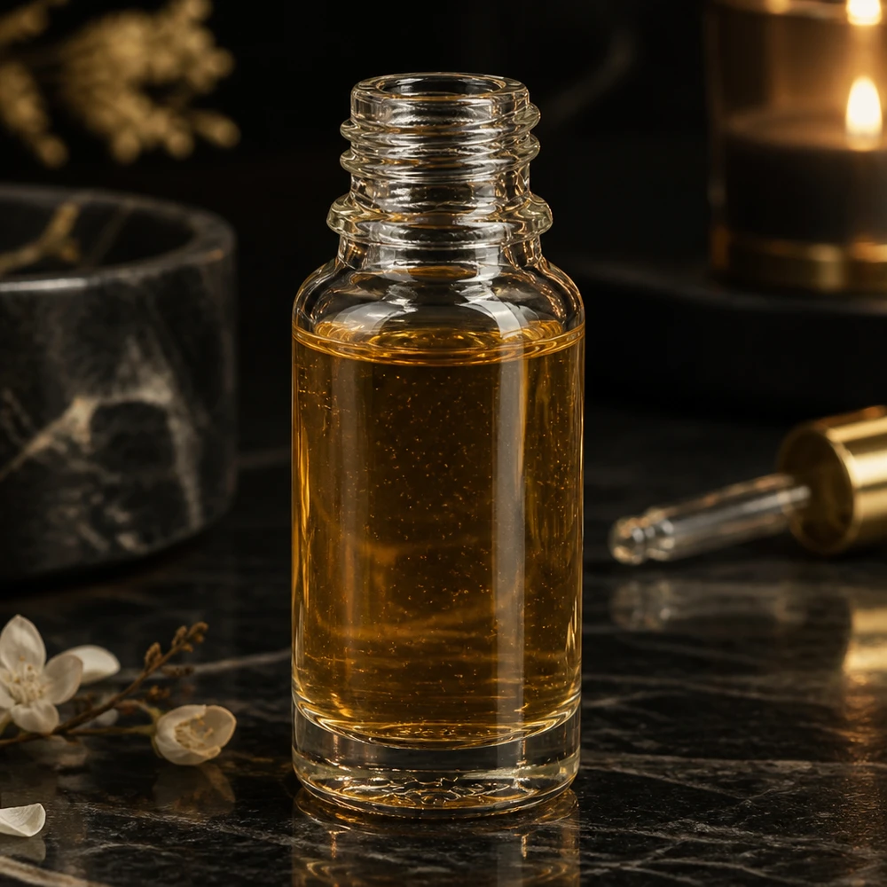10ml Apothekenflasche ClearLine UT18/10 UNiTWIST 10ml Apothekerflasche ClearLine DIN18 aus Klarglas mit Goldöl Füllung für professionellen Einsatz