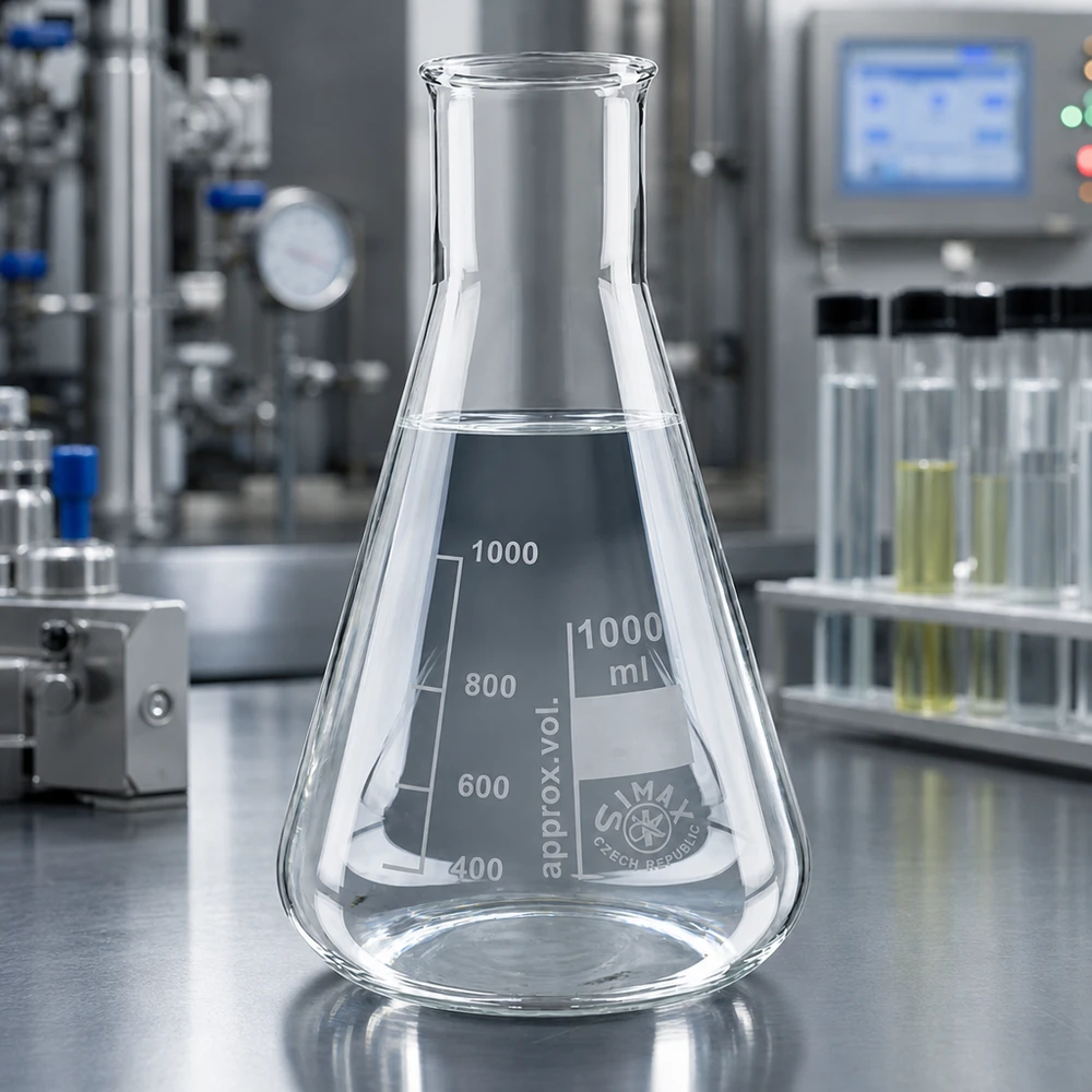 Erlenmeyerkolben 1000ml Weithals Borosilikatglas für professionelle Laboranwendungen bei Pacadura.de