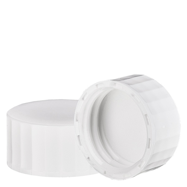 Schraubverschluss weiss mit PE Einlage, S27x4