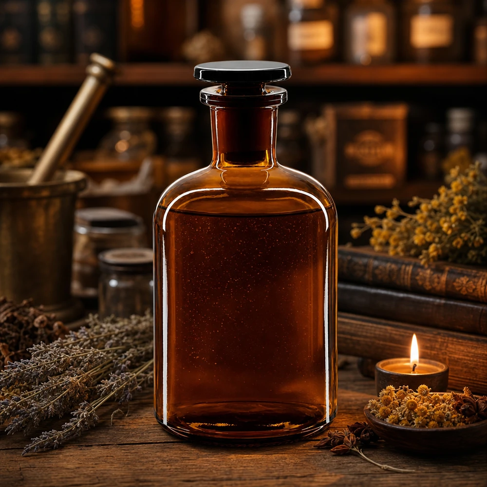 Rundschulterflasche 250ml Braunglas Enghals mit Glasstopfen für professionellen Laboreinsatz