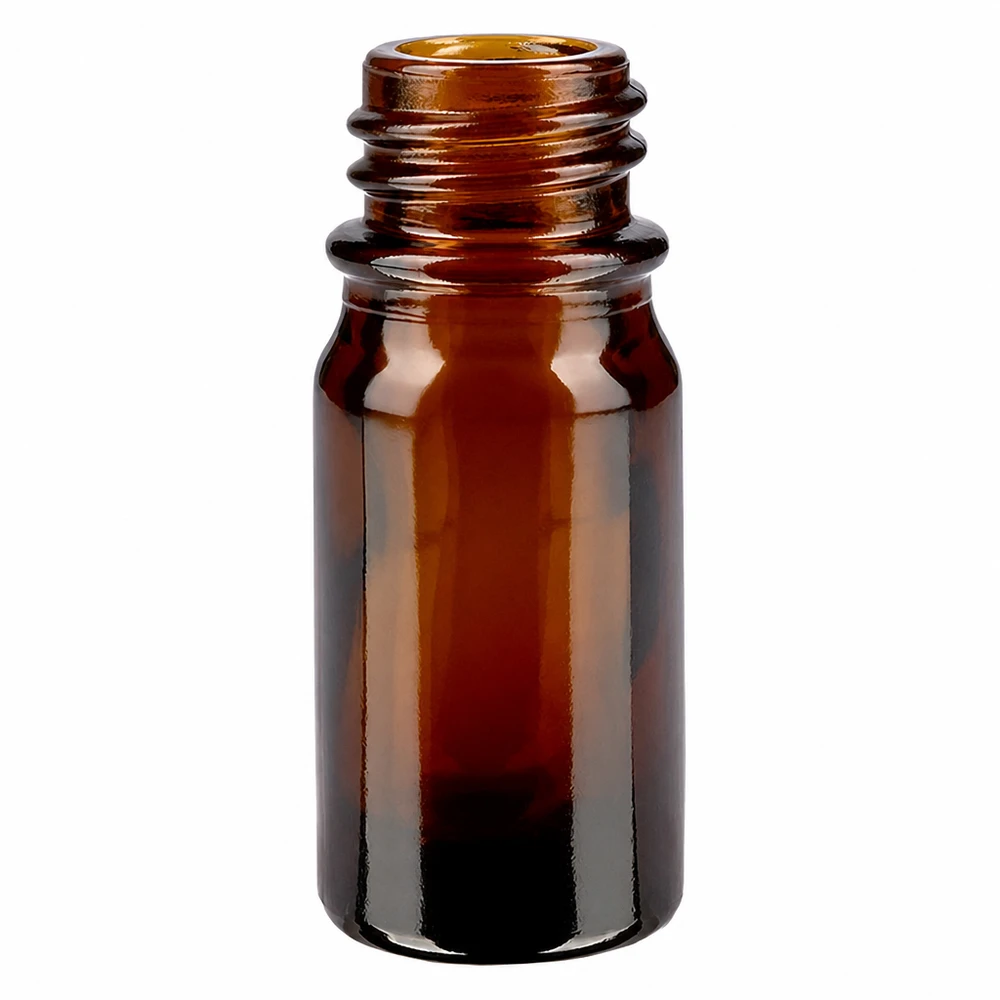 Tropfflasche 5 ml DIN 18 aus Braunglas 5ml braune Apothekenflasche ApoGlas für professionellen pharmazeutischen Einsatz im Fachhandel